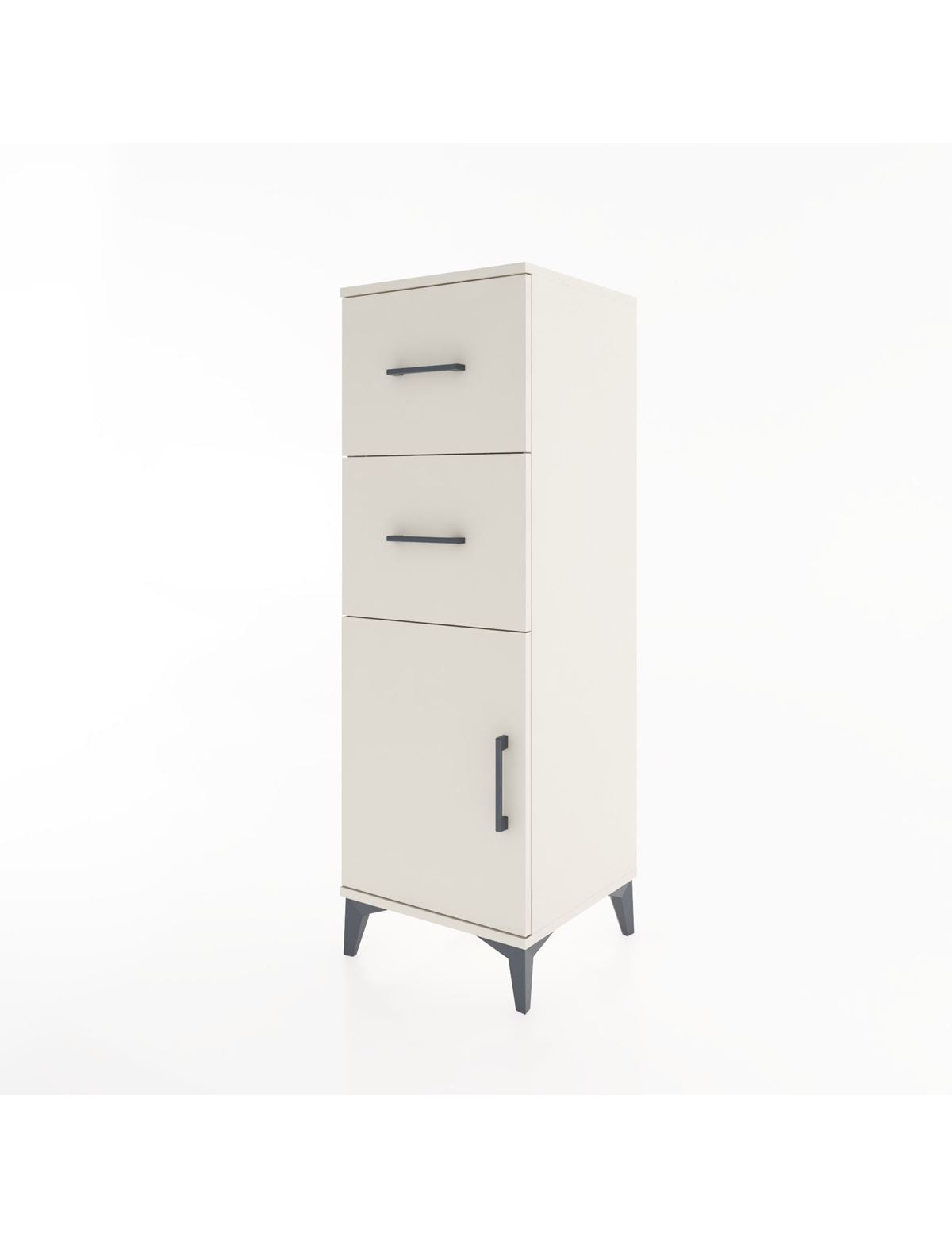 Hyperion Dolap Tek Raflı 2 Çekmeceli Tek Kapaklı 44x44x134 - S49M005V1B
