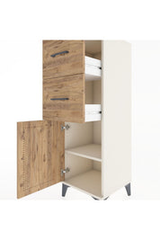 Hyperion Dolap Tek Raflı 2 Çekmeceli Tek Kapaklı 44x44x134 - S49M005V3B