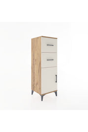 Hyperion Dolap Tek Raflı 2 Çekmeceli Tek Kapaklı 44x44x134 - S49M005V7B