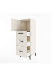 Hyperion Dolap Tek Raflı 3 Çekmeceli Tek Kapaklı 44x44x134 - S49M006V1B