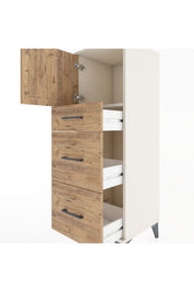 Hyperion Dolap Tek Raflı 3 Çekmeceli Tek Kapaklı 44x44x134 - S49M006V3B