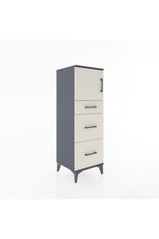 Hyperion Dolap Tek Raflı 3 Çekmeceli Tek Kapaklı 44x44x134 - S49M006V4B