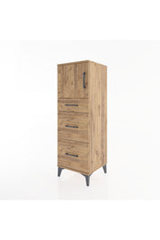 Hyperion Dolap Tek Raflı 3 Çekmeceli Tek Kapaklı 44x44x134 - S49M006V9B