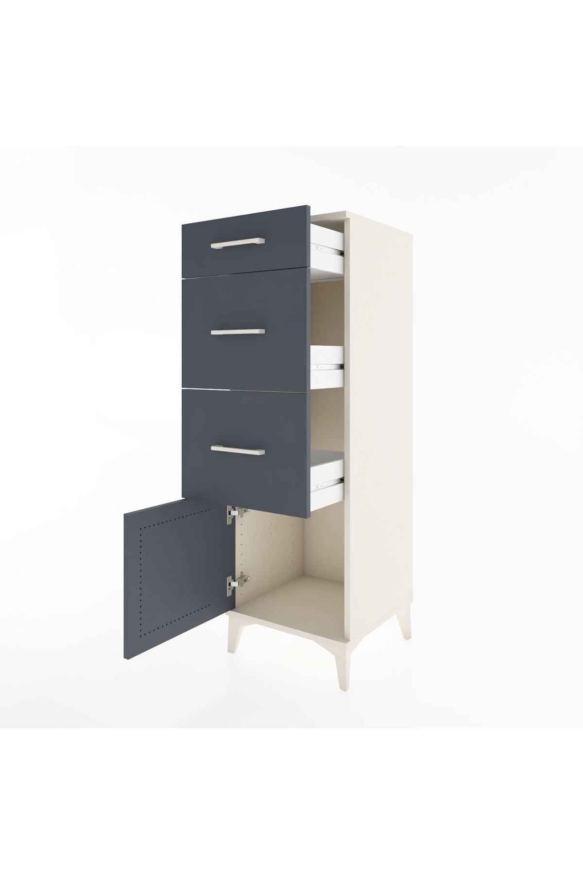Hyperion Dolap 3 Çekmeceli Tek Kapaklı 44x44x134 - S49M007V2B
