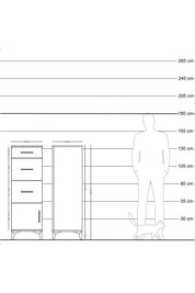 Hyperion Dolap 3 Çekmeceli Tek Kapaklı 44x44x134 - S49M007V4B