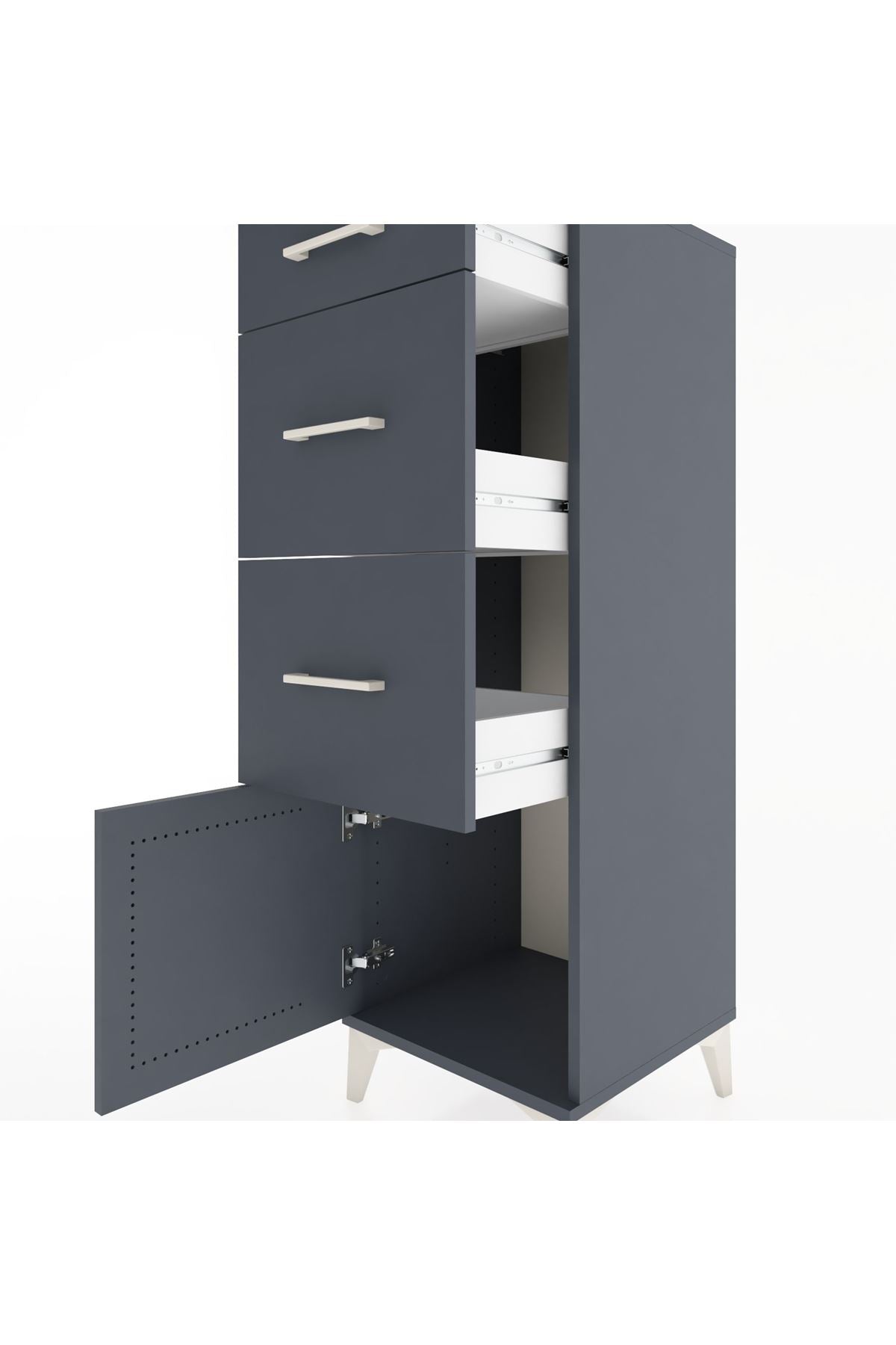 Hyperion Dolap 3 Çekmeceli Tek Kapaklı 44x44x134 - S49M007V5B