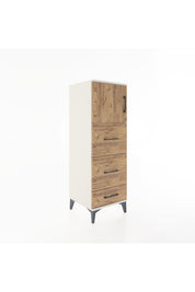Hyperion Dolap Tek Raflı 3 Çekmeceli Tek Kapaklı 44x44x134 - S49M008V3B
