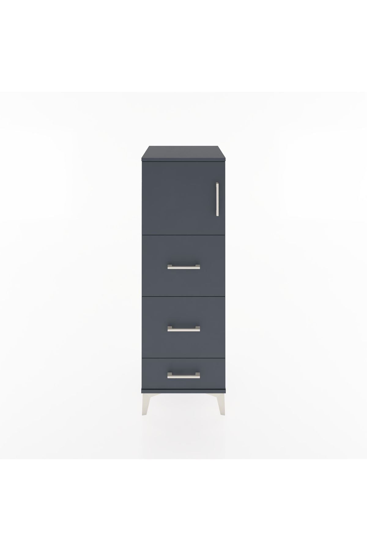 Hyperion Dolap Tek Raflı 3 Çekmeceli Tek Kapaklı 44x44x134 - S49M008V5B