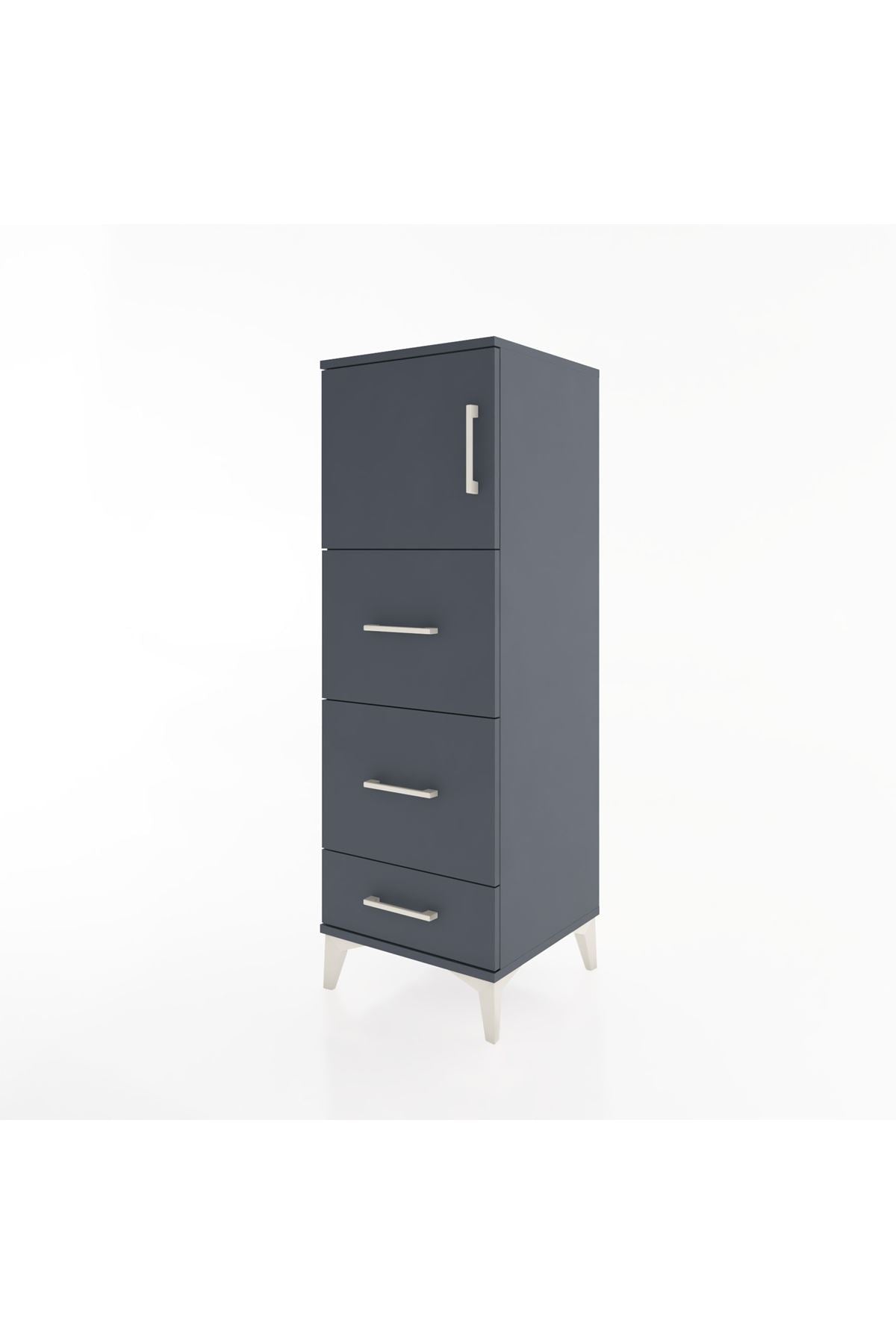 Hyperion Dolap Tek Raflı 3 Çekmeceli Tek Kapaklı 44x44x134 - S49M008V5B