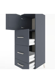 Hyperion Dolap Tek Raflı 3 Çekmeceli Tek Kapaklı 44x44x134 - S49M008V5B