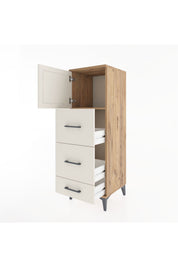 Hyperion Dolap Tek Raflı 3 Çekmeceli Tek Kapaklı 44x44x134 - S49M008V7B