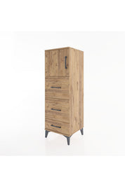 Hyperion Dolap Tek Raflı 3 Çekmeceli Tek Kapaklı 44x44x134 - S49M008V9B
