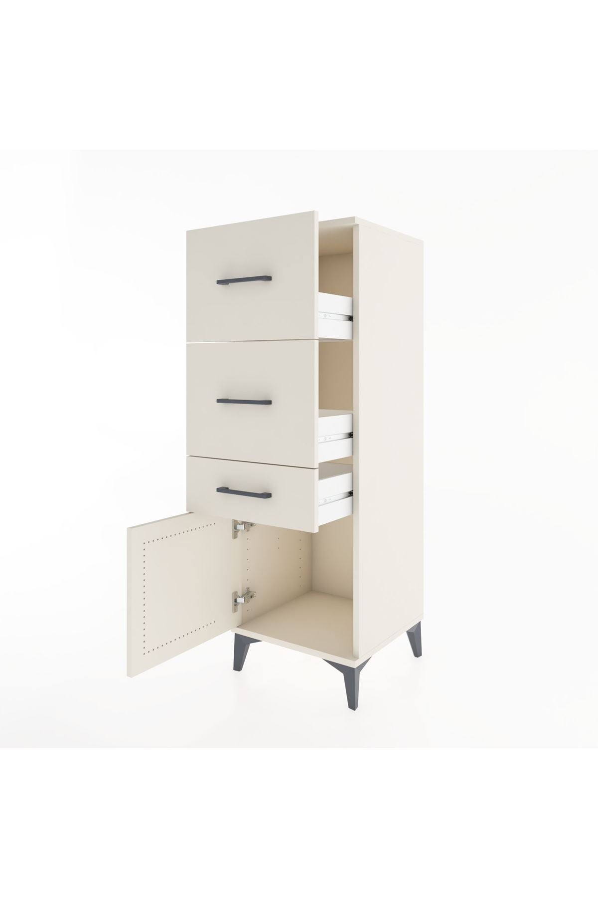 Hyperion Dolap 3 Çekmeceli Tek Kapaklı 44x44x134 - S49M009V1B