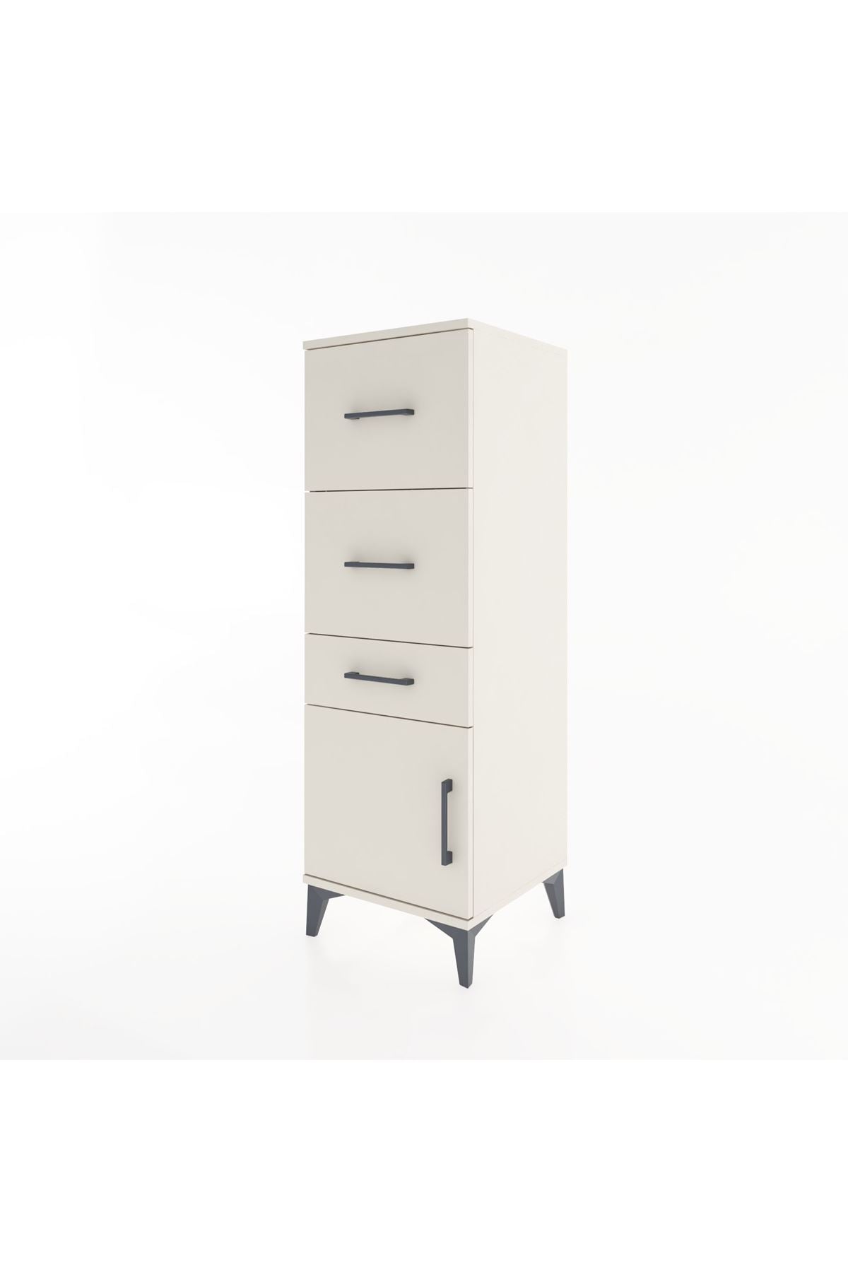 Hyperion Dolap 3 Çekmeceli Tek Kapaklı 44x44x134 - S49M009V1B