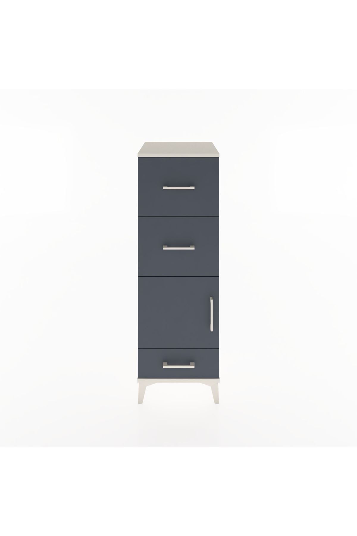 Hyperion Dolap Tek Raflı 3 Çekmeceli Tek Kapaklı 44x44x134 - S49M010V2B