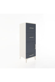 Hyperion Dolap Tek Raflı 3 Çekmeceli Tek Kapaklı 44x44x134 - S49M010V2B