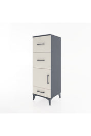 Hyperion Dolap Tek Raflı 3 Çekmeceli Tek Kapaklı 44x44x134 - S49M010V4B