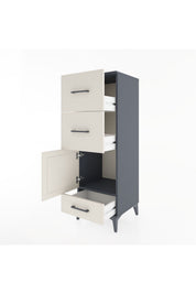 Hyperion Dolap Tek Raflı 3 Çekmeceli Tek Kapaklı 44x44x134 - S49M010V4B