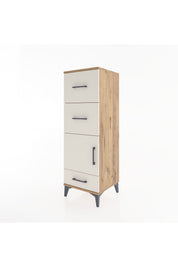 Hyperion Dolap Tek Raflı 3 Çekmeceli Tek Kapaklı 44x44x134 - S49M010V7B