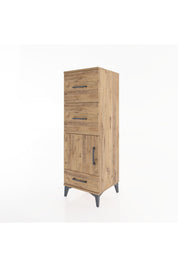 Hyperion Dolap Tek Raflı 3 Çekmeceli Tek Kapaklı 44x44x134 - S49M010V9B