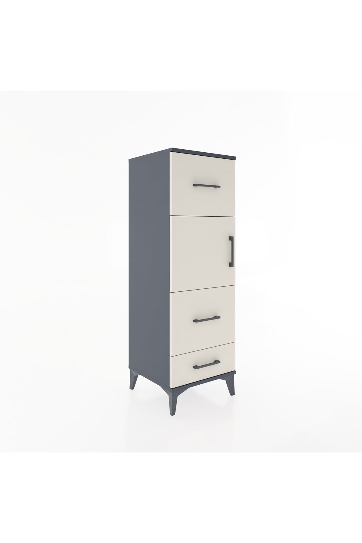 Hyperion Dolap Tek Raflı 3 Çekmeceli Tek Kapaklı 44x44x134 - S49M011V4B