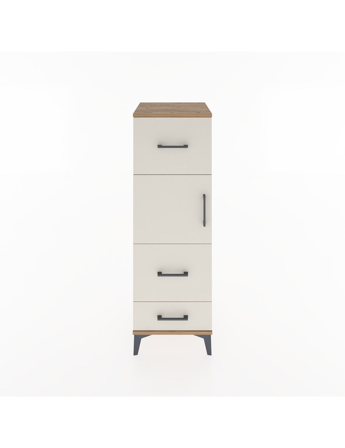 Hyperion Dolap Tek Raflı 3 Çekmeceli Tek Kapaklı 44x44x134 - S49M011V7B