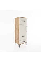 Hyperion Dolap Tek Raflı 3 Çekmeceli Tek Kapaklı 44x44x134 - S49M011V7B
