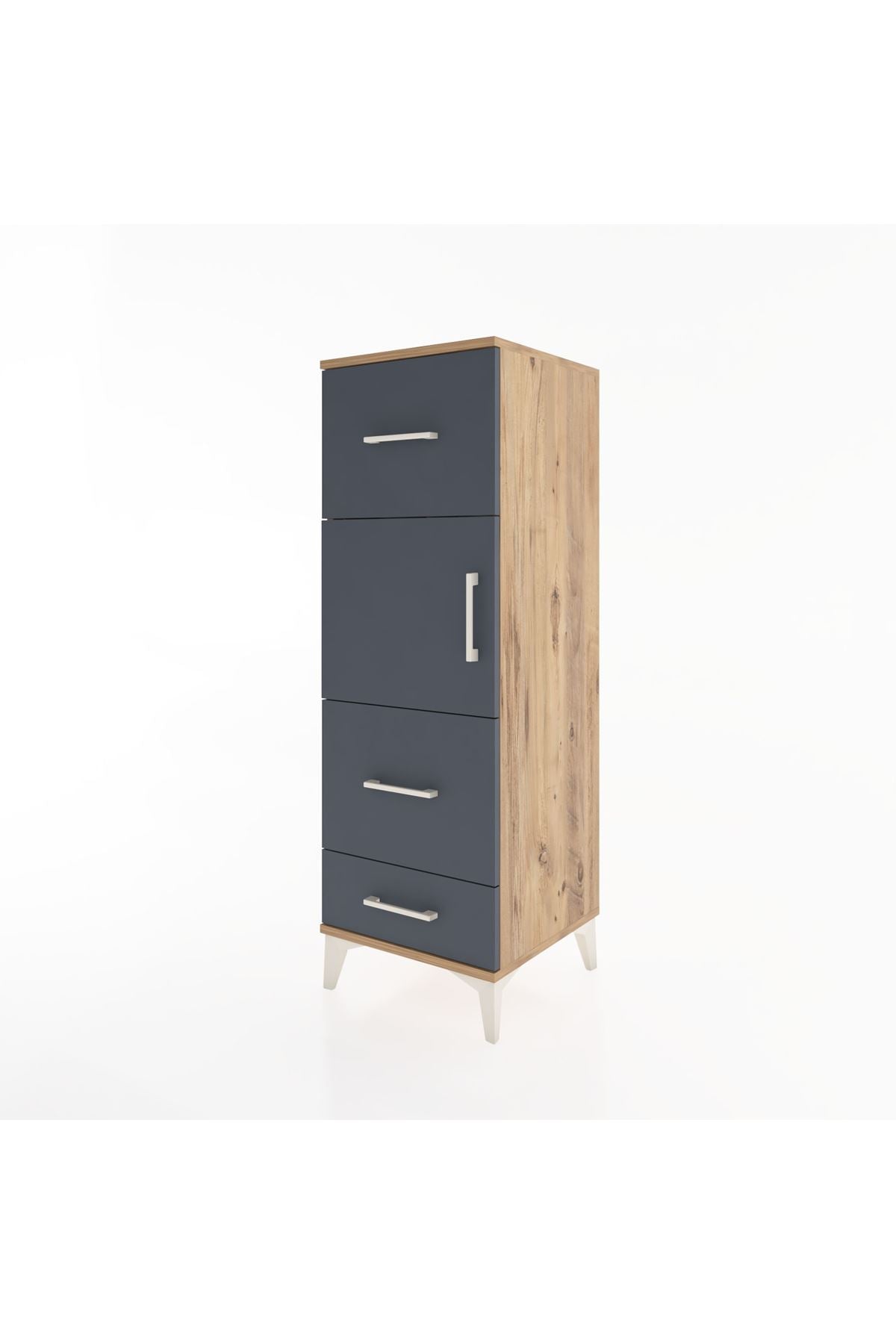 Hyperion Dolap Tek Raflı 3 Çekmeceli Tek Kapaklı 44x44x134 - S49M011V8B