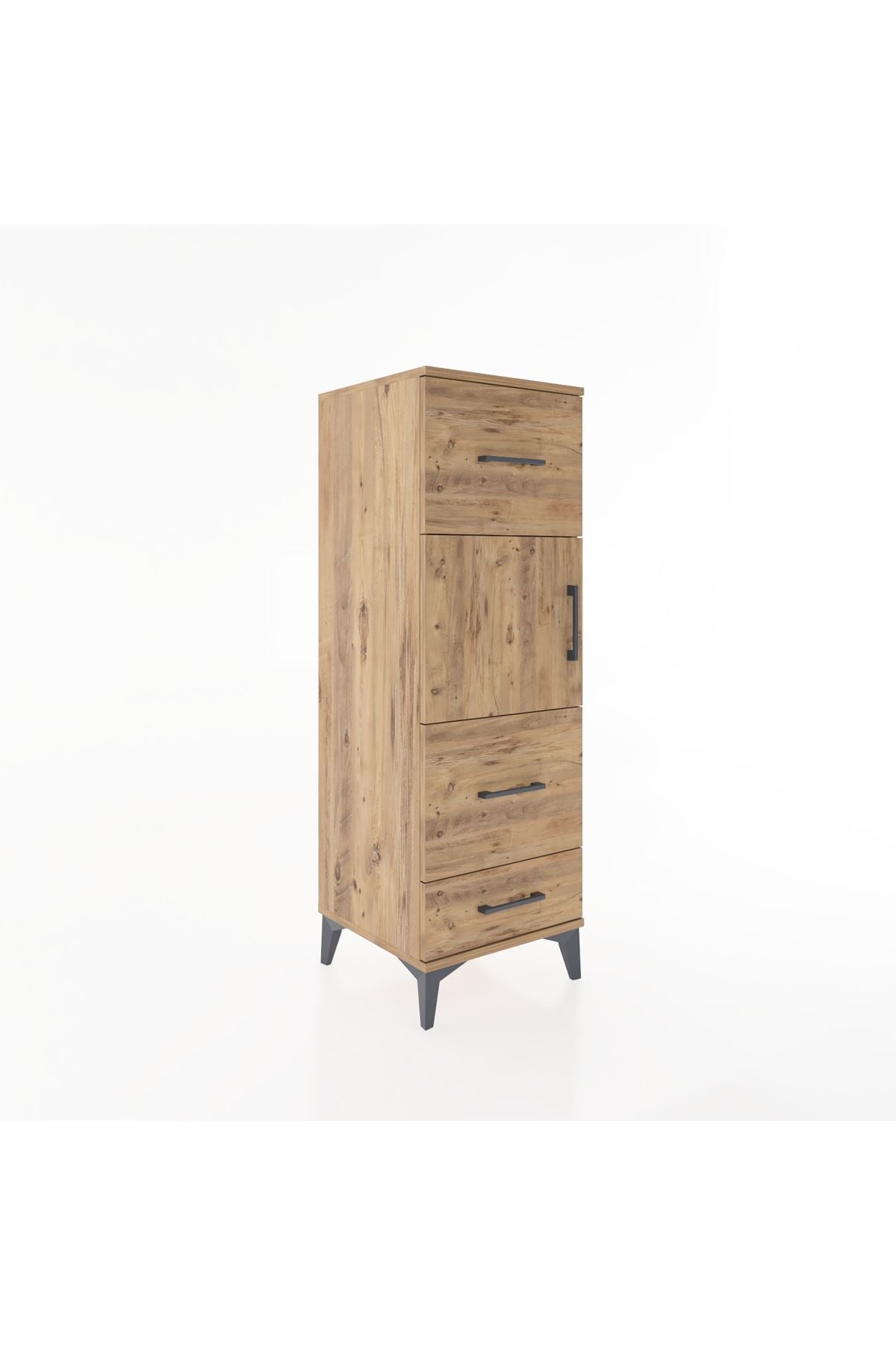 Hyperion Dolap Tek Raflı 3 Çekmeceli Tek Kapaklı 44x44x134 - S49M011V9B