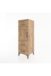 Hyperion Dolap Tek Raflı 3 Çekmeceli Tek Kapaklı 44x44x134 - S49M011V9B