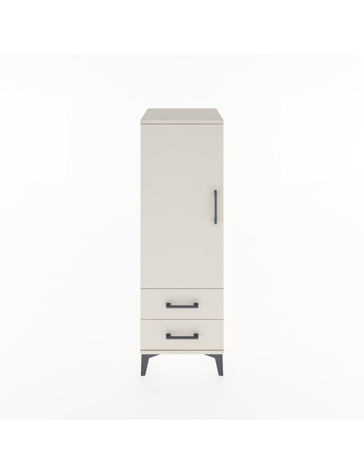 Hyperion Dolap 3 Raflı 2 Çekmeceli Tek Kapaklı 44x44x134 - S49M012V1B