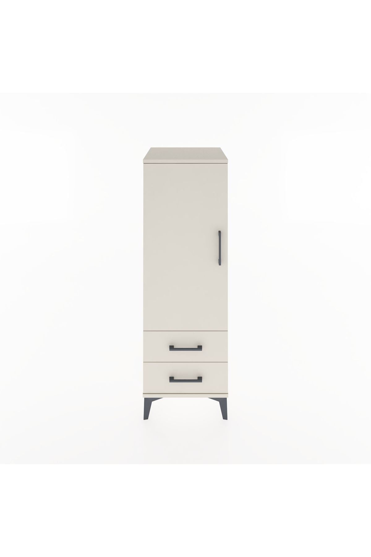 Hyperion Dolap 3 Raflı 2 Çekmeceli Tek Kapaklı 44x44x134 - S49M012V1B