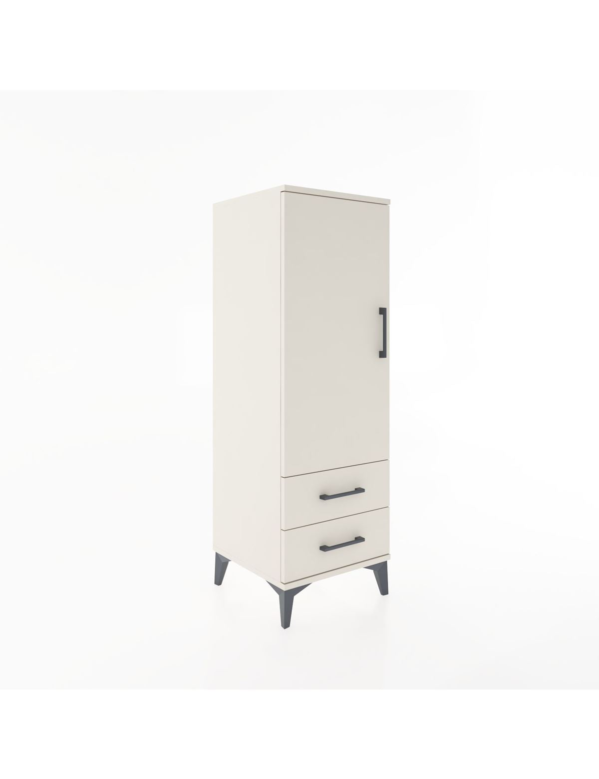 Hyperion Dolap 3 Raflı 2 Çekmeceli Tek Kapaklı 44x44x134 - S49M012V1B