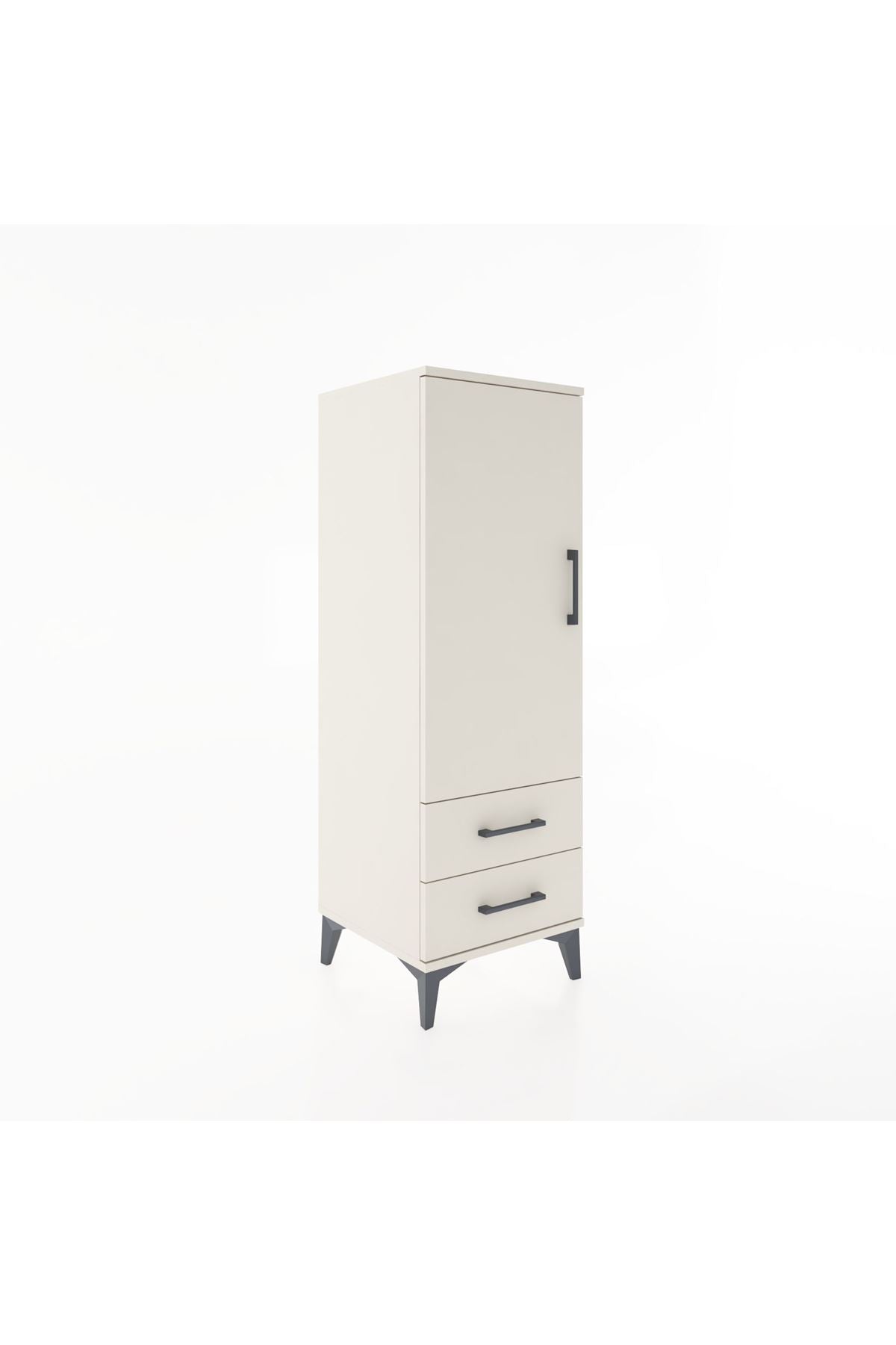 Hyperion Dolap 3 Raflı 2 Çekmeceli Tek Kapaklı 44x44x134 - S49M012V1B