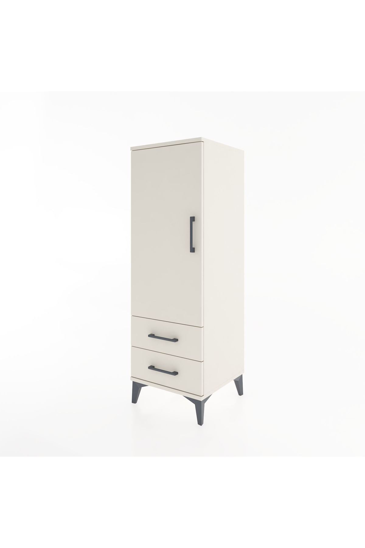 Hyperion Dolap 3 Raflı 2 Çekmeceli Tek Kapaklı 44x44x134 - S49M012V1B