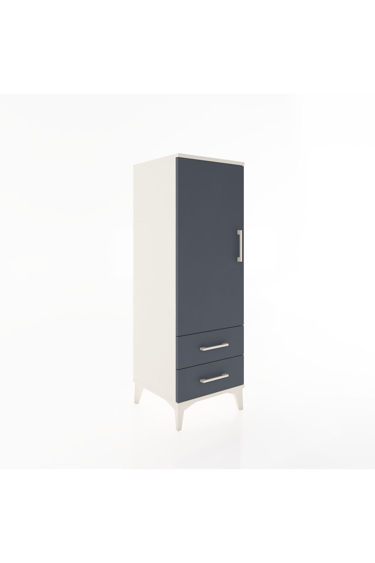 Hyperion Dolap 3 Raflı 2 Çekmeceli Tek Kapaklı 44x44x134 - S49M012V2B