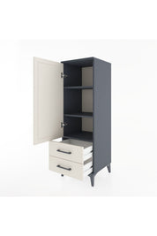 Hyperion Dolap 3 Raflı 2 Çekmeceli Tek Kapaklı 44x44x134 - S49M012V4B