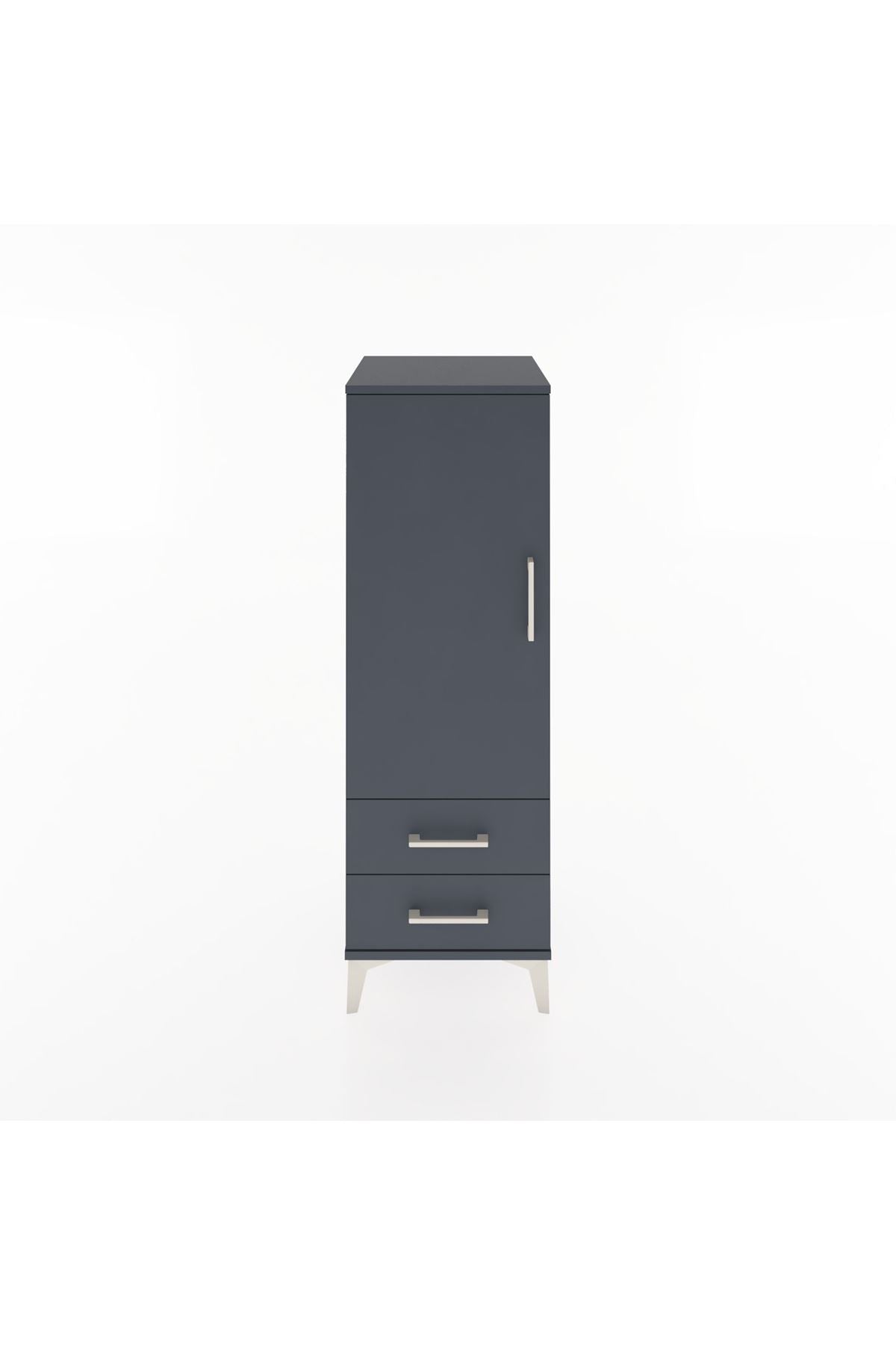 Hyperion Dolap 3 Raflı 2 Çekmeceli Tek Kapaklı 44x44x134 - S49M012V5B