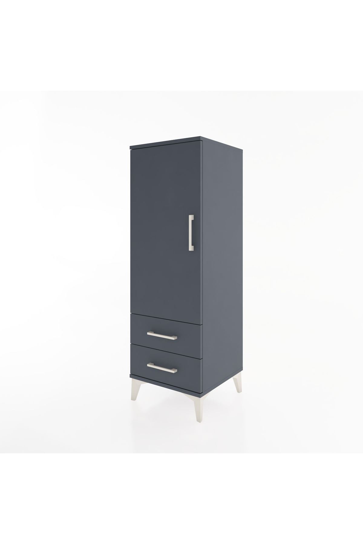 Hyperion Dolap 3 Raflı 2 Çekmeceli Tek Kapaklı 44x44x134 - S49M012V5B