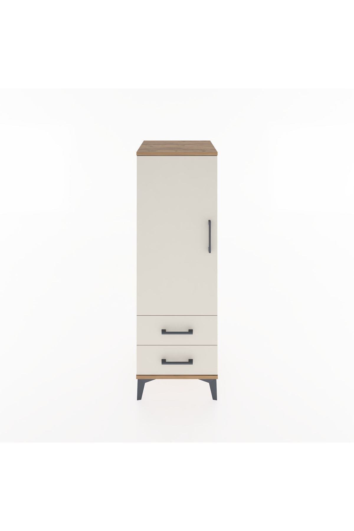 Hyperion Dolap 3 Raflı 2 Çekmeceli Tek Kapaklı 44x44x134 - S49M012V7B