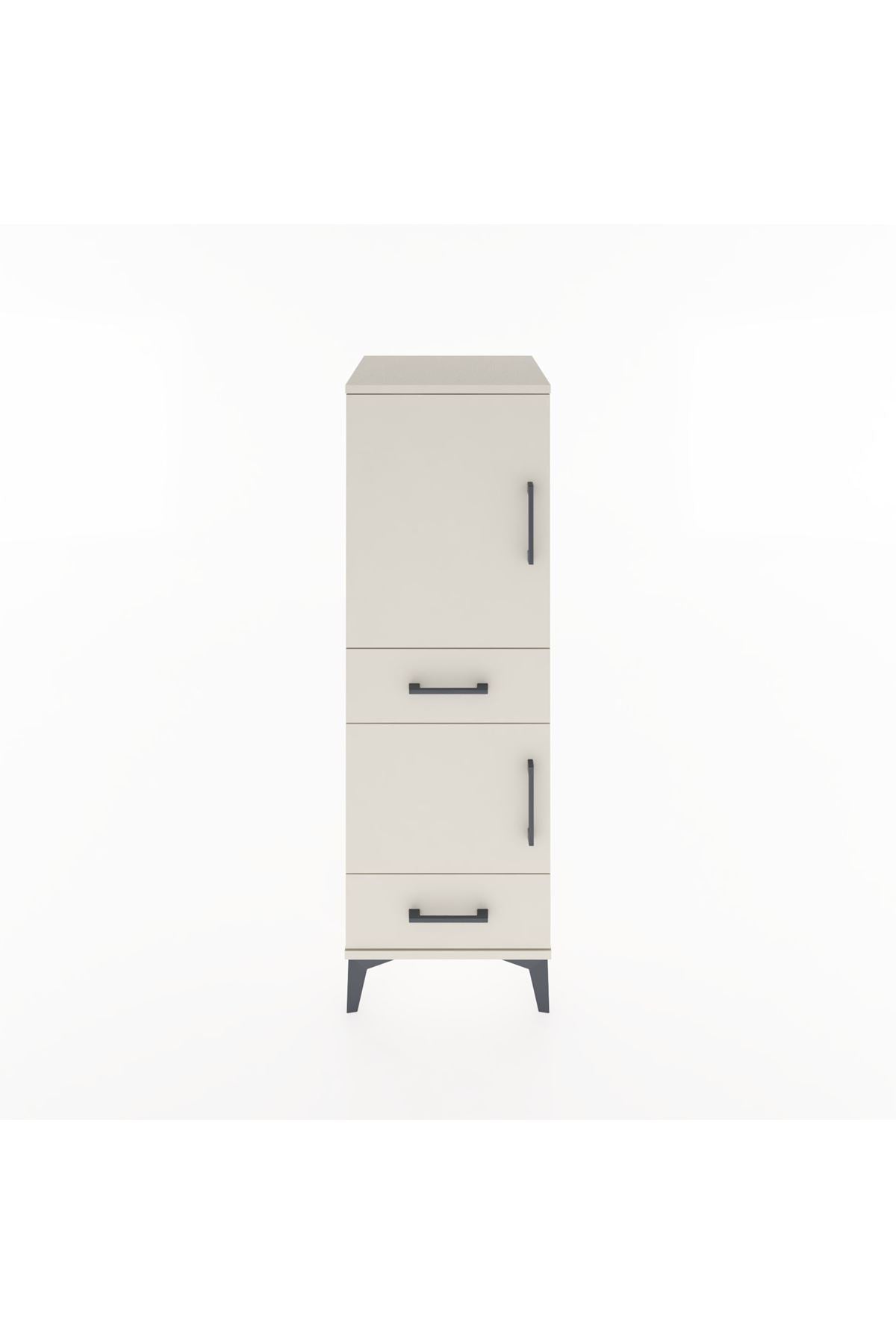Hyperion Dolap 3 Raflı 2 Çekmeceli 2 Kapaklı 44x44x134 - S49M013V1B