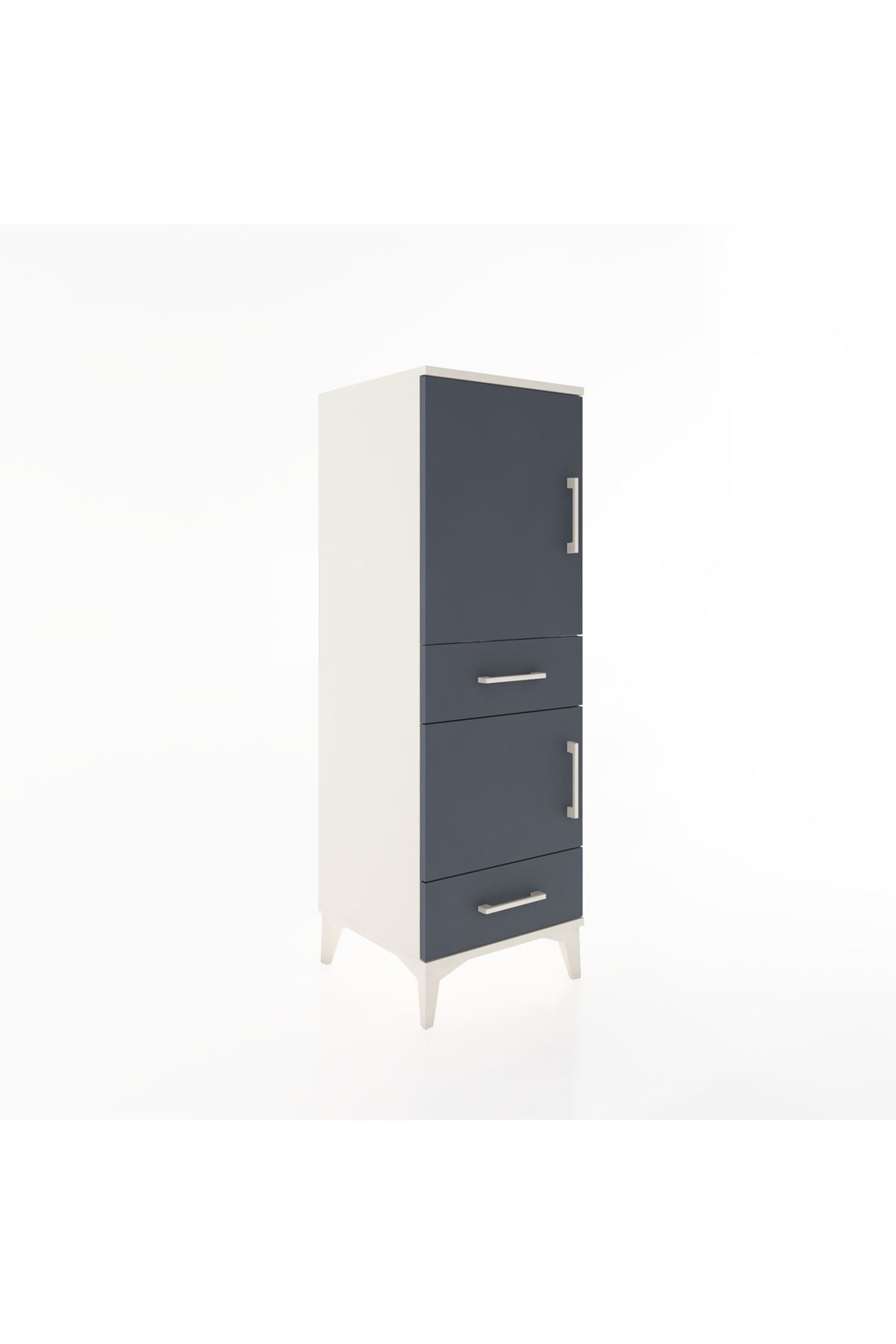 Hyperion Dolap 3 Raflı 2 Çekmeceli 2 Kapaklı 44x44x134 - S49M013V2B