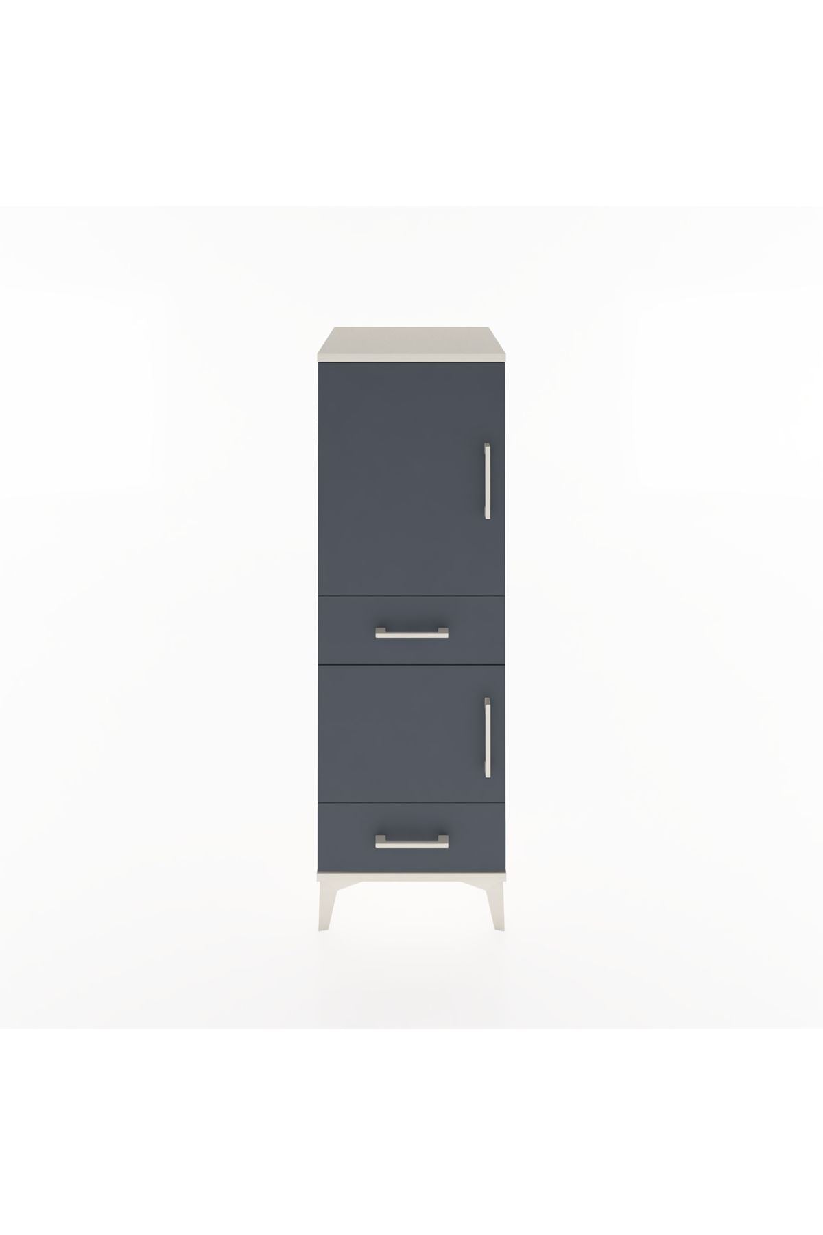 Hyperion Dolap 3 Raflı 2 Çekmeceli 2 Kapaklı 44x44x134 - S49M013V2B