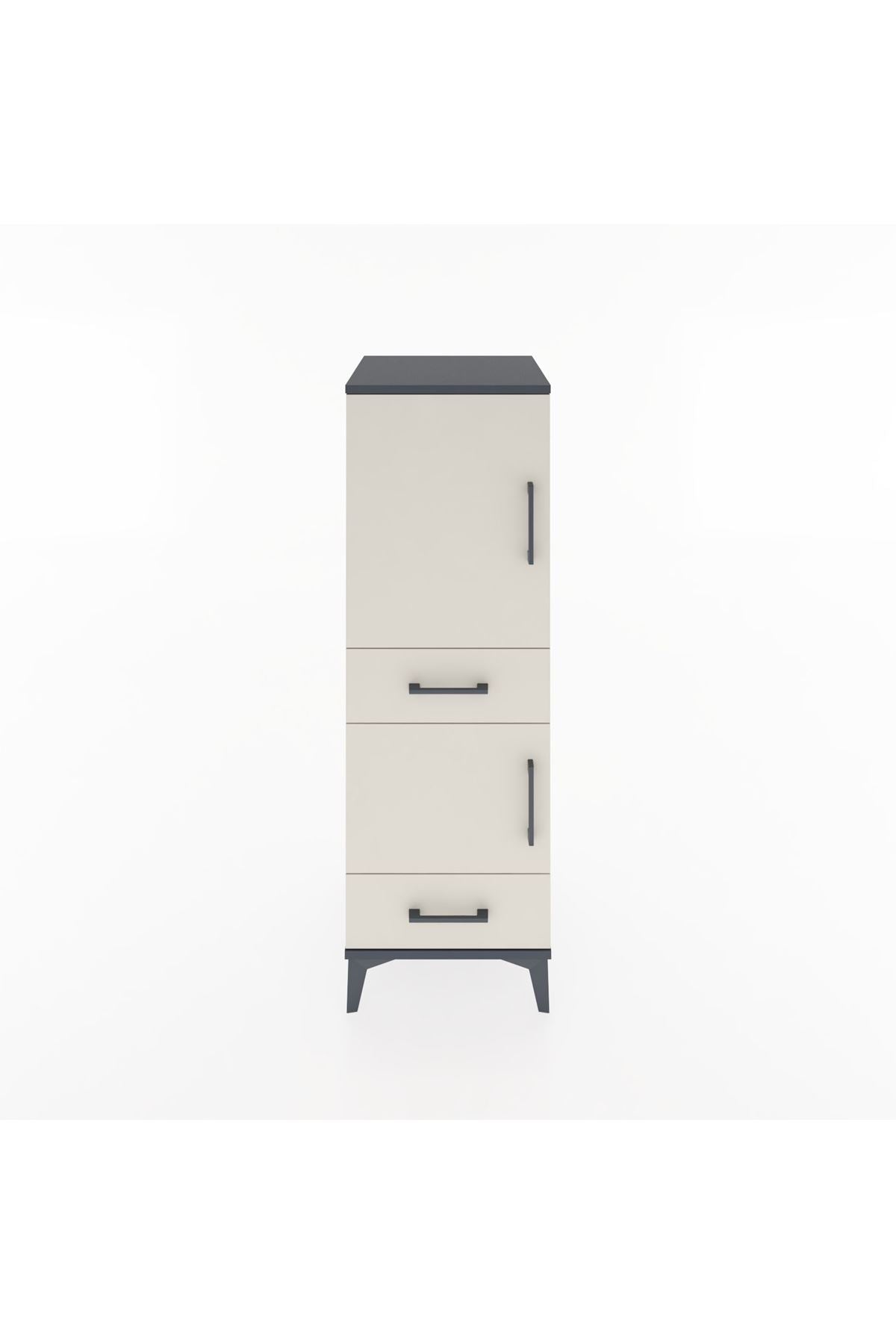 Hyperion Dolap 3 Raflı 2 Çekmeceli 2 Kapaklı 44x44x134 - S49M013V4B