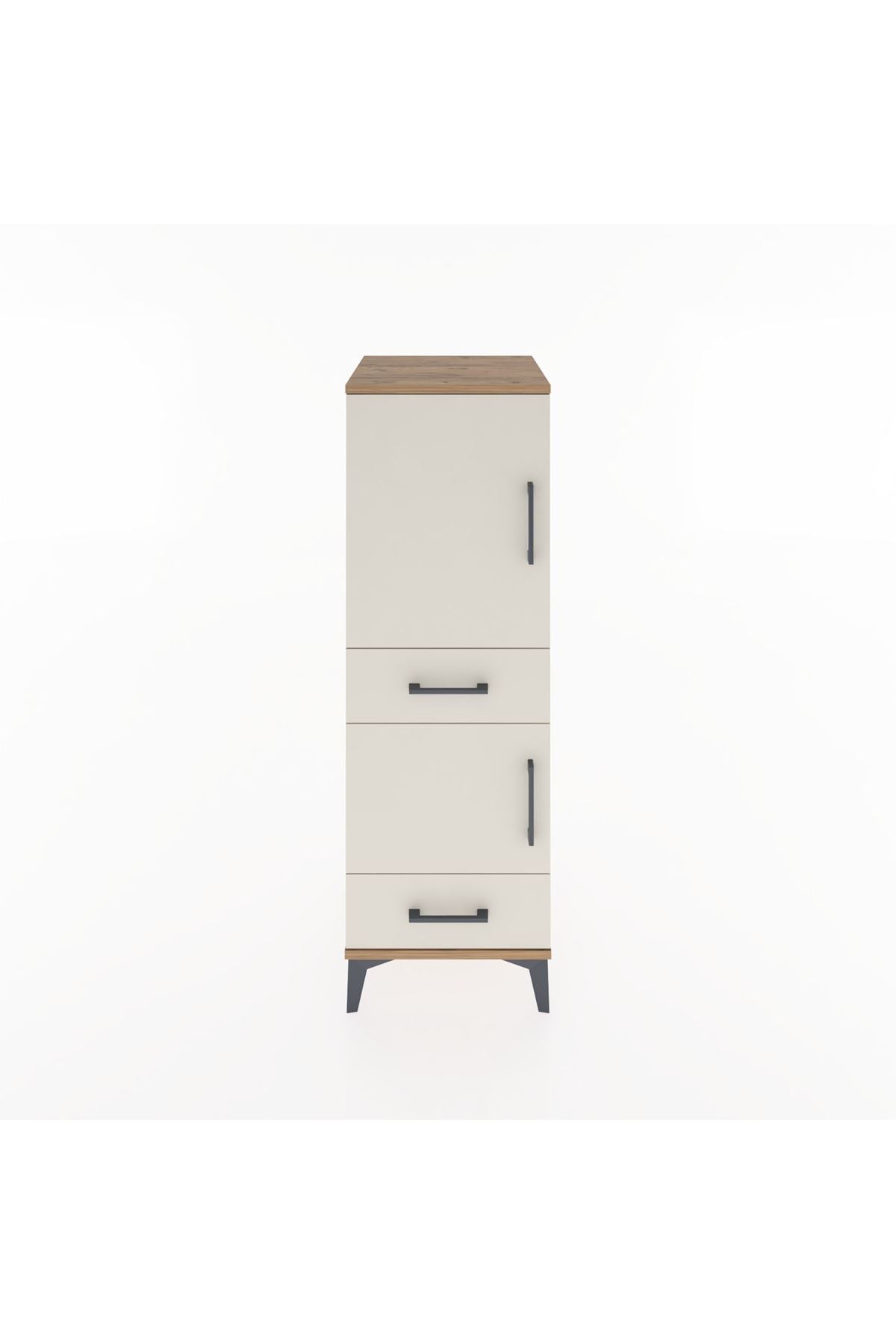 Hyperion Dolap 3 Raflı 2 Çekmeceli 2 Kapaklı 44x44x134 - S49M013V7B