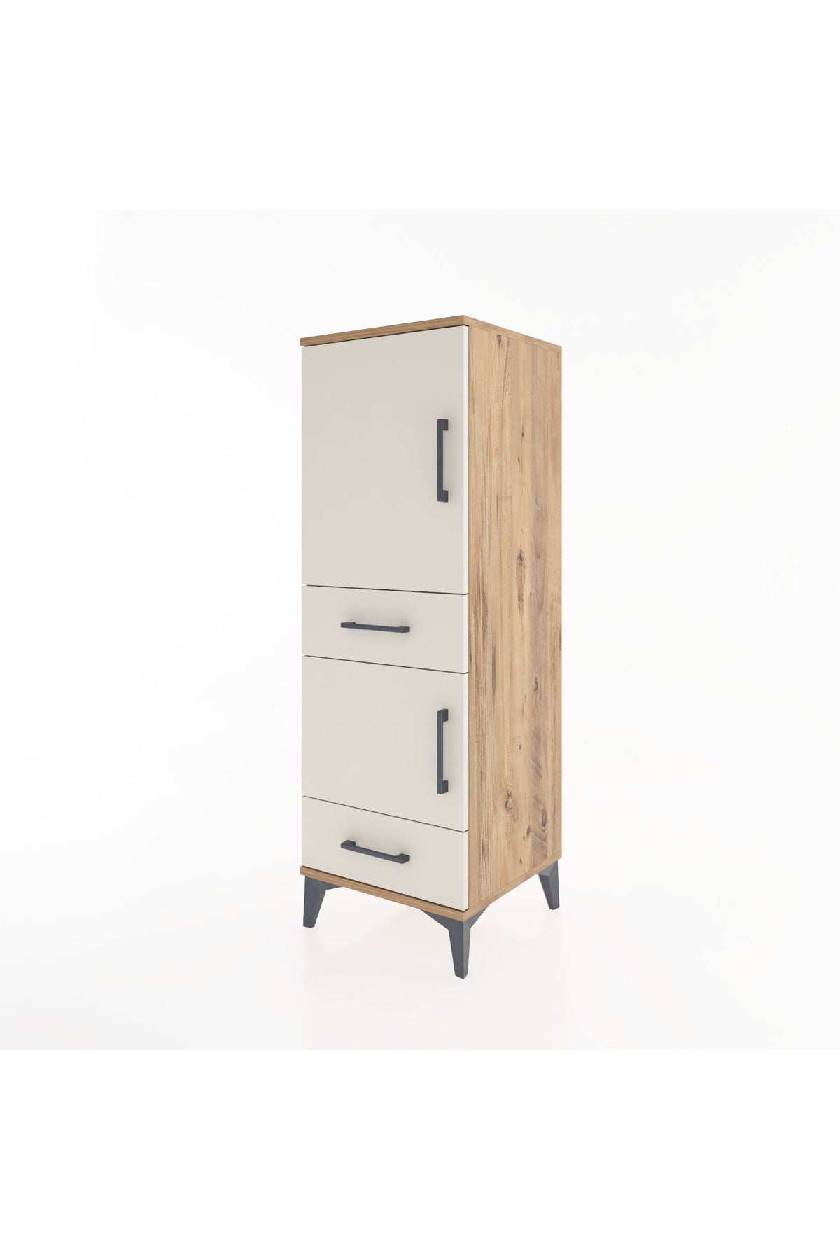Hyperion Dolap 3 Raflı 2 Çekmeceli 2 Kapaklı 44x44x134 - S49M013V7B