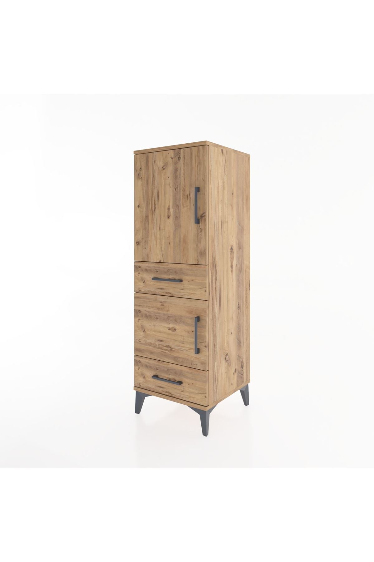 Hyperion Dolap 3 Raflı 2 Çekmeceli 2 Kapaklı 44x44x134 - S49M013V9B