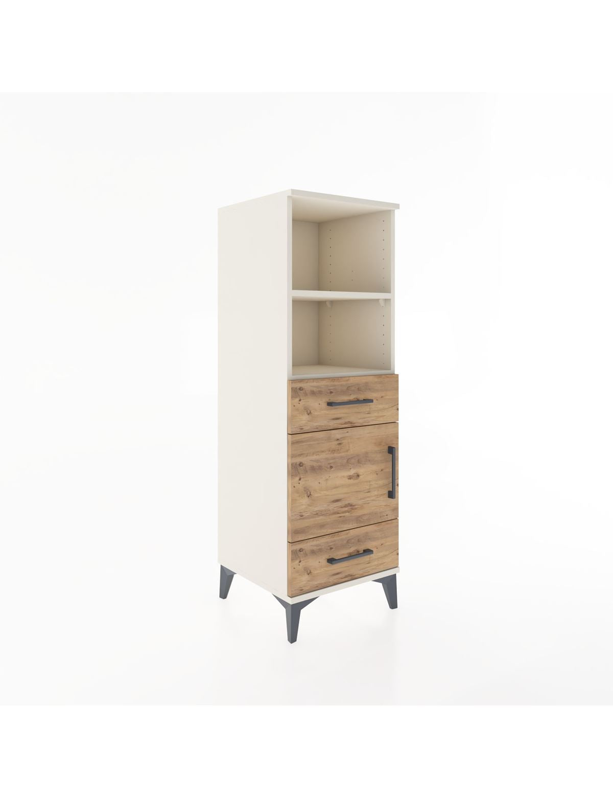 Hyperion Dolap 3 Raflı 2 Çekmeceli Tek Kapaklı 44x44x134 - S49M014V3B