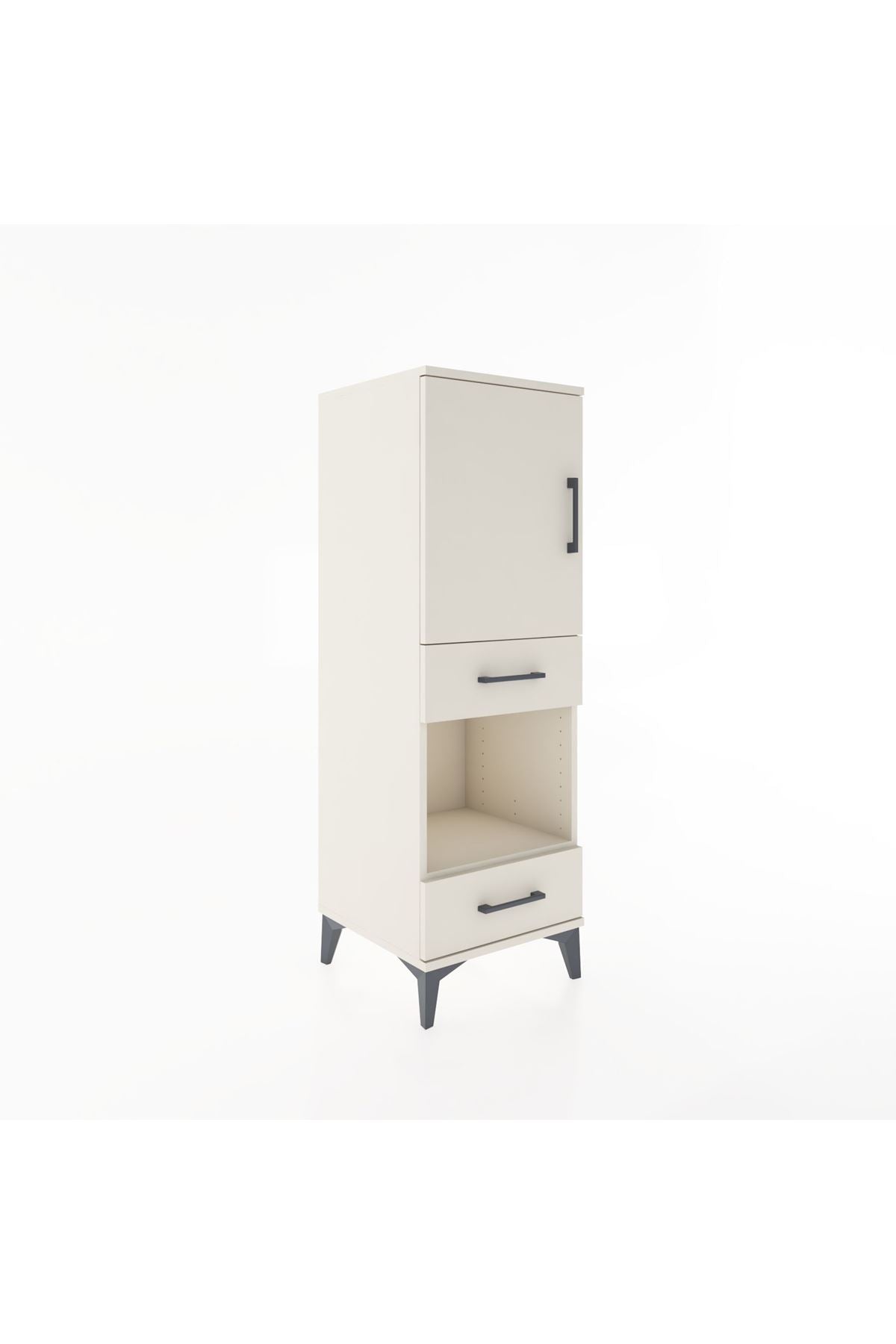 Hyperion Dolap 3 Raflı 2 Çekmeceli Tek Kapaklı 44x44x134 - S49M015V1B