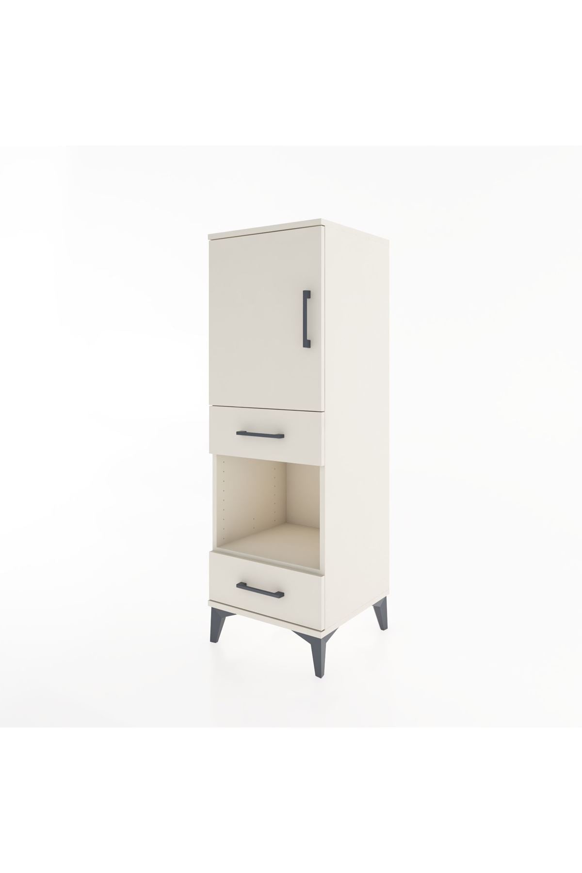 Hyperion Dolap 3 Raflı 2 Çekmeceli Tek Kapaklı 44x44x134 - S49M015V1B